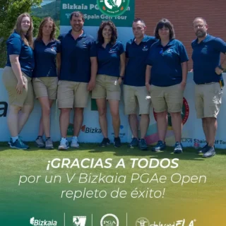 Equipo organizador del V Bizkaia PGAe Open en Meaztegi Golf