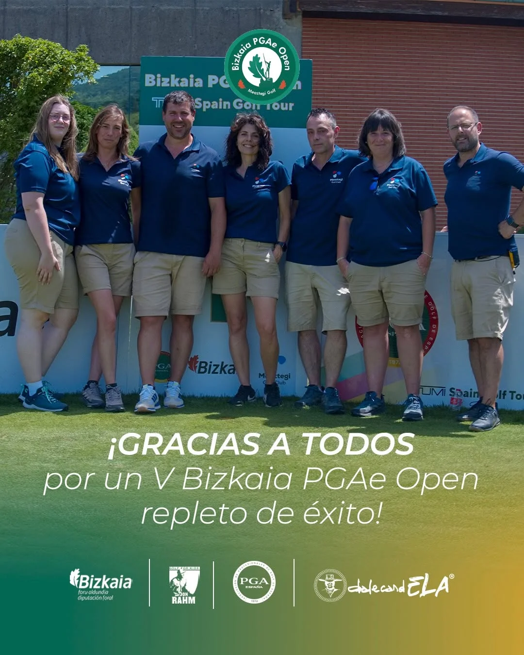 Equipo organizador del V Bizkaia PGAe Open en Meaztegi Golf