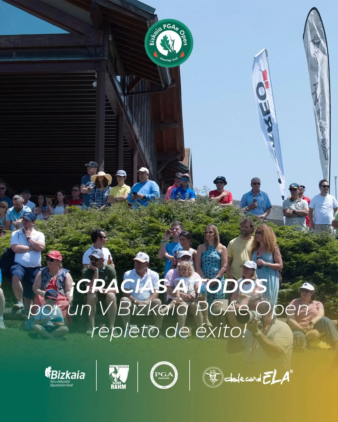 Aficionados siguiendo una jornada del torneo en Meaztegi Golf