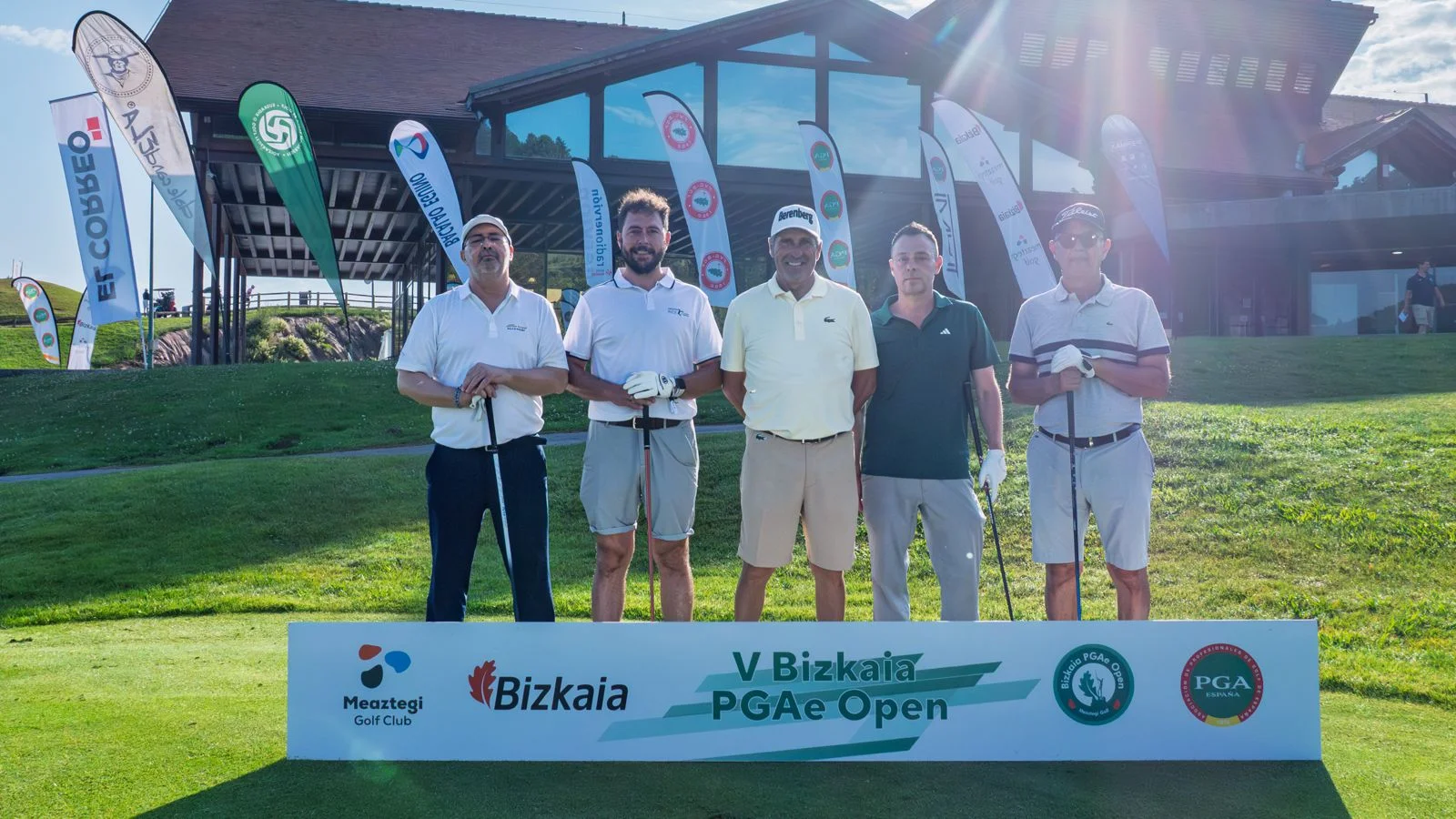 Equipo del Pro-Am de Olazábal en el V Bizkaia PGAe Open 2026 en Meaztegi Golf